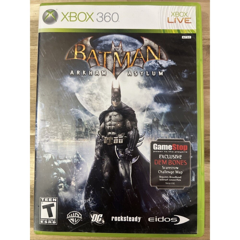 Batman Arkham Asylum - Gamestop‎ Edition (Microsoft XBOX 360, 2009) Complete CIB - Picture 2 of 6